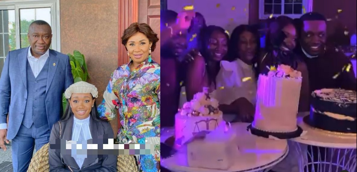 Videos From The Plush Graduation Party Organized For Dr. Ernest Ofori Sarpong’s Daughter, Mandy After Graduating From Law School Hits Online