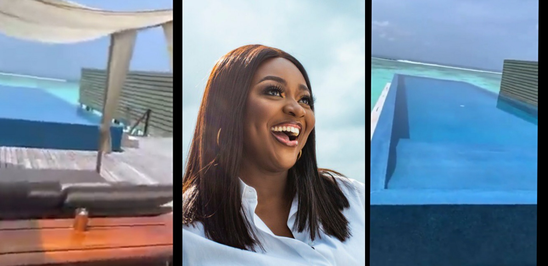 Jackie Appiah Flaunts Her “Olympic Size” Private Swimming Pool And Expensive Villa As She Vacations Abroad (Video)
