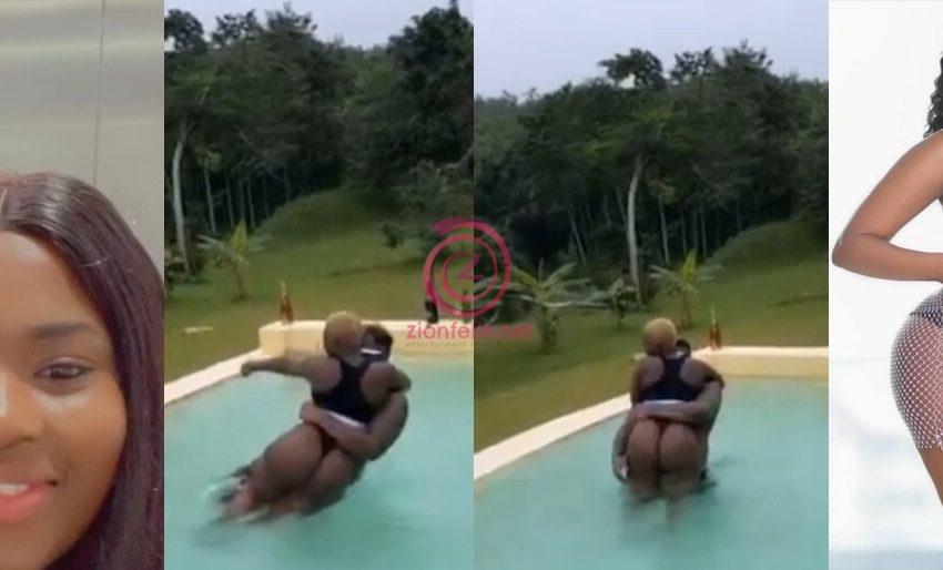 Medikal Shares Photo Showing The Full Circumference Of His Wife, Fella Makafui’s Big ‘Back’ When He Grabbed It In A Pool On His Birthday Online