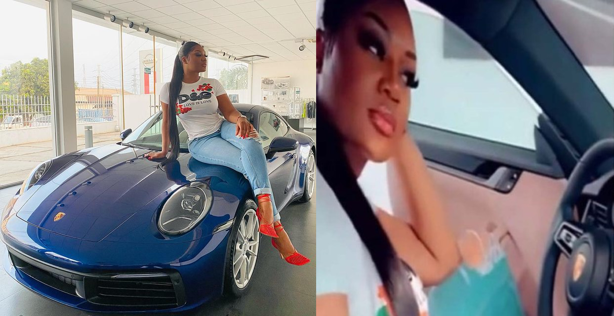 Watch Video Of An Exclusive Interior View Of Sandra Ankobiah’s Over Ghc600,000 Worth Brand New 2021 Porsche 911 Carrera