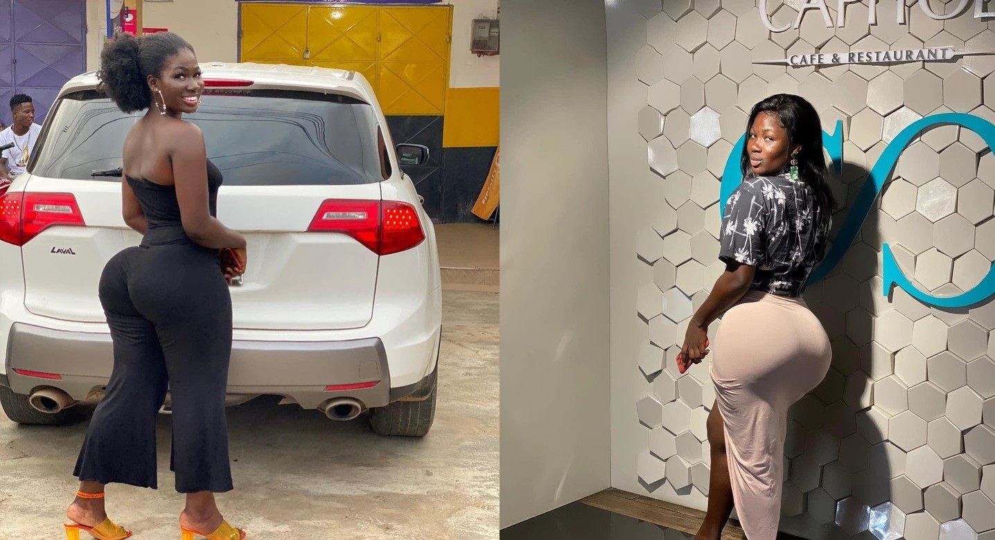Heavy Back Model, Abena Cilla In Shock As Her Photos Flaunting Her Big Back Gets Crazy Reactions Over The Ones She Covered Up (+Photos)
