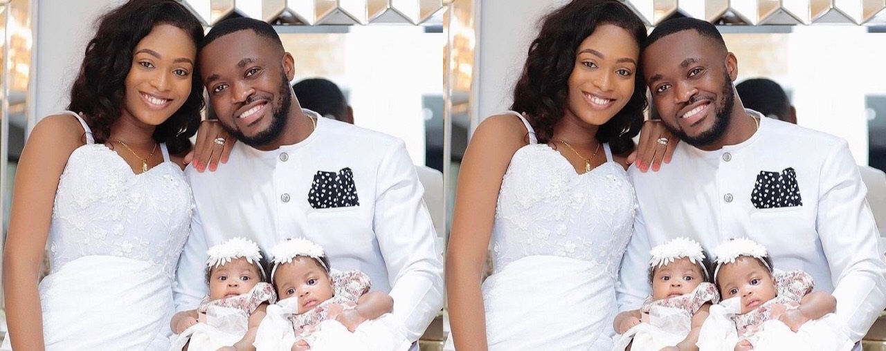 Adorable Photos Of Kennedy Osei And Tracy’s Twins Looking Grown Surfaces Online