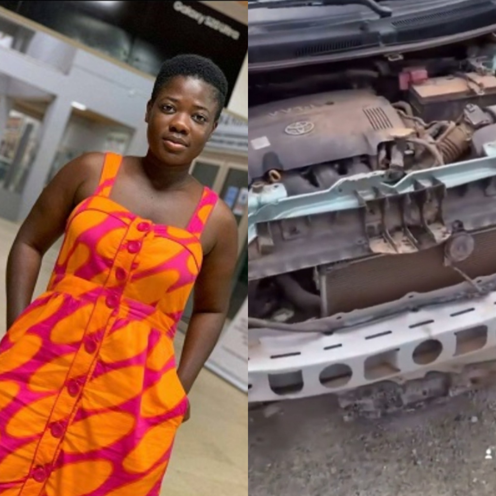 Video: TikTok Star, Asantewaa Involved In A Motor Accident