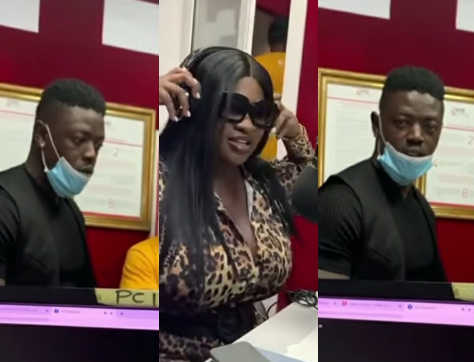 Yawa As Sista Afia’s “Bouncer” Forcefully Enters Radio Station To Demand For His Payment During Live Interview (Video)