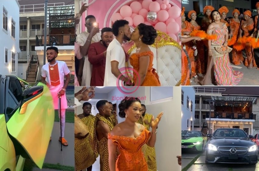  A Show Of Expensive Cars, Money And More As Rich Ghanaian ‘Kid’, Davido Gh Marries Beautiful Girlfriend – VIDEO