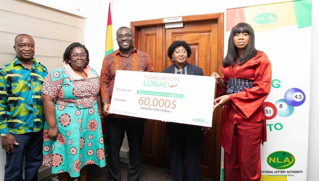 LONACI donates 30,000,000 CFA to NLA’s Good Causes Foundation