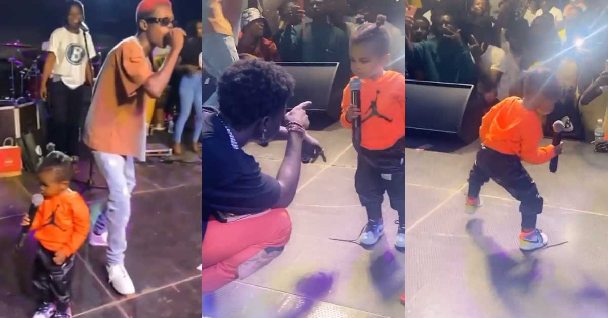 Hilarious Video Of Strongman’s Daughter, Simona Performing With Her Father And Kuami Eugene Surfaces Online
