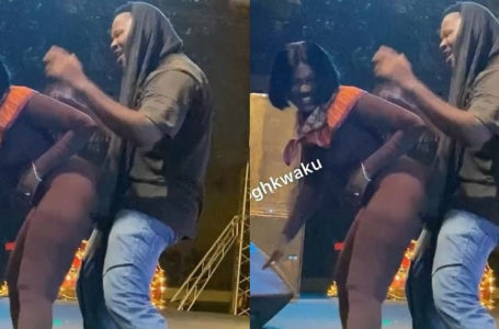 Fella Makafui Storms Stage To Give Medikal Her Ny@sh To Grind At Freedom Wave Concert – Watch Video