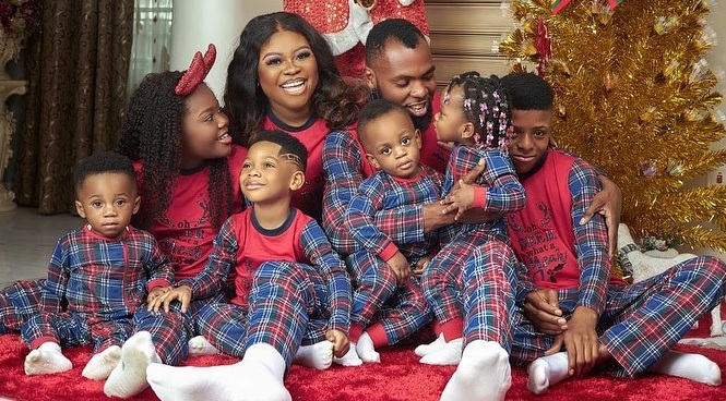  Rev. Obofour And Wife Share Adorable Family Christmas-themed Photos Online