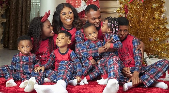 Beautiful Christmas-themed Photos Of Rev Obofour With His Wife And Kids Surface Online