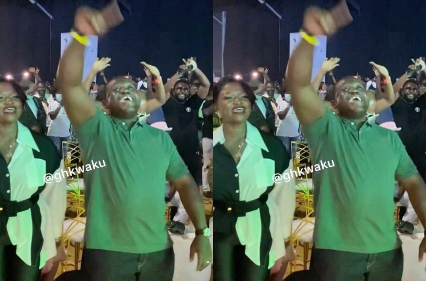  NDC’s Sam George Spotted Chilling With His Beautiful Wife At Stonebwoy’s Bhim Nation Concert – Watch Video
