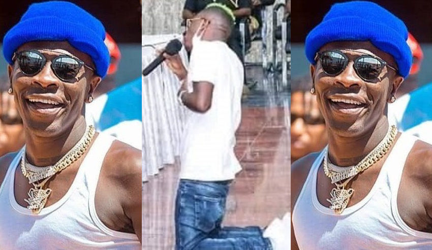  Shatta Wale Goes Down On His Knees During A Live Radio Program And Begs After He Arrived Late For An Interview