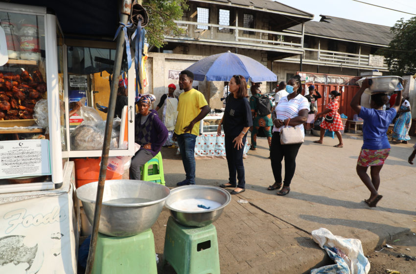  France Ambassador To Ghana, H.E Sophie Avé Spotted In A Queue To Buy Waakye (+Photos)