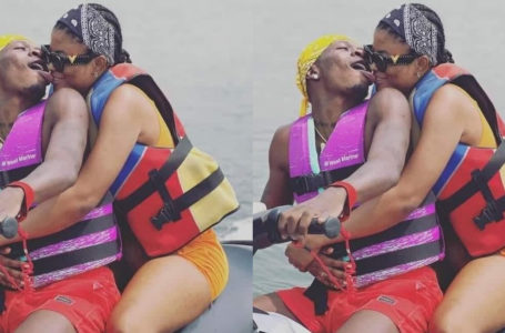 Hilarious Reactions As Shatta Wale Almost ‘Sw@llows’ The Nose Of His New Lover In Fresh Photo To Profess His Love For Her
