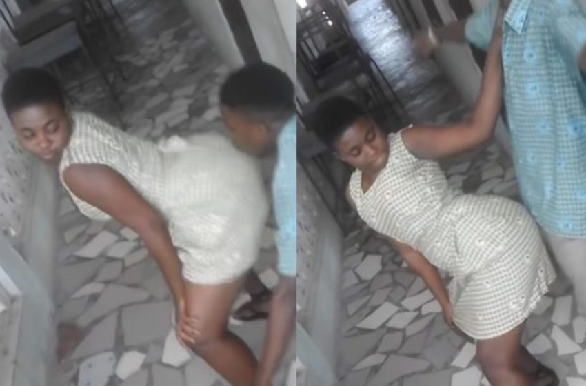  SHS Boy Filmed K!ssing The B0rtos Of Female Classmate And Grinding Her Secretly In School –  Watch Video