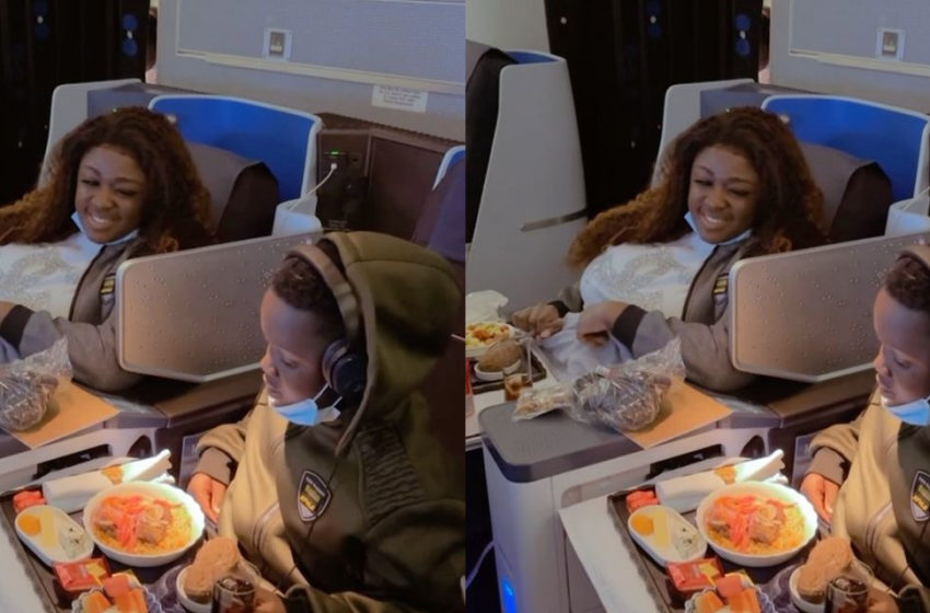  VIDEO: Tracey Boakye Flies Her Kids And Nanny To Amsterdam On Business Class