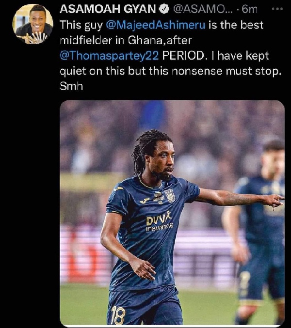"This guy is the best midfielder in Ghana but he was not invited to pay Nigeria, this nonsἕnsἕ must stop"- Asamoah Gyan Blast GFA
