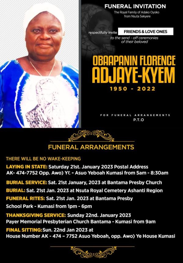 Funeral And Burial Date Of Kumawood Actor, Asare Bediako’s Mother ...